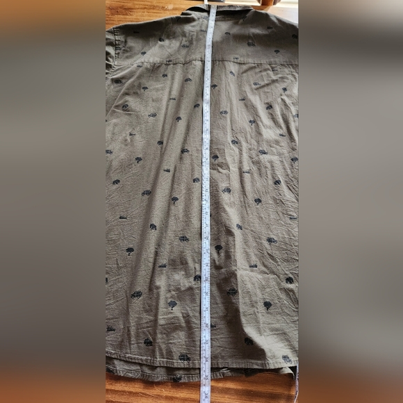 Mountain Ridge Men Button-down Pewter Gree Shirt 3XL  Safari Theme - Picture 10 of 10